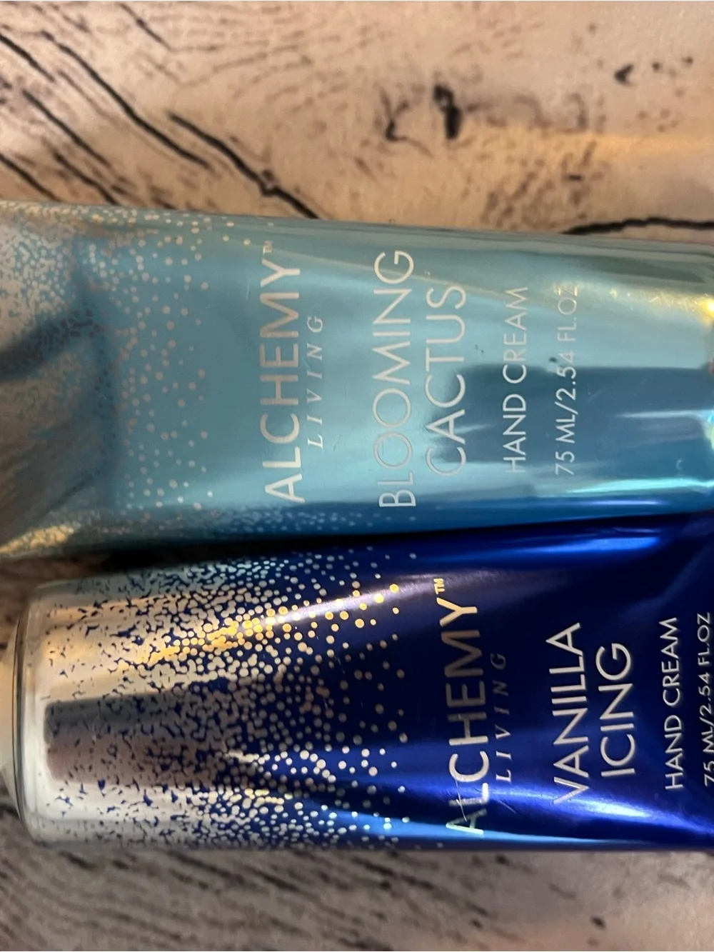 Alchemy Living Vanilla Icing & Blooming Cactus Hand Creams - Blue